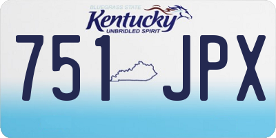 KY license plate 751JPX