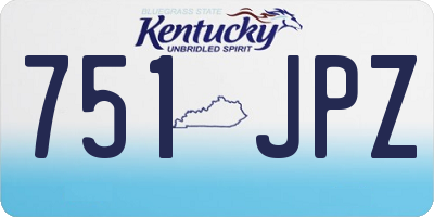 KY license plate 751JPZ