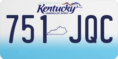 KY license plate 751JQC