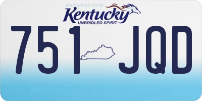 KY license plate 751JQD