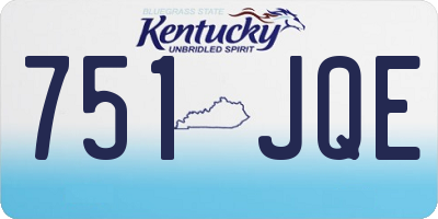 KY license plate 751JQE