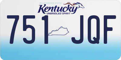 KY license plate 751JQF