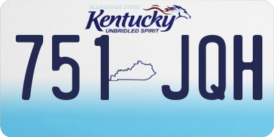 KY license plate 751JQH