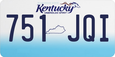 KY license plate 751JQI