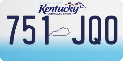 KY license plate 751JQO
