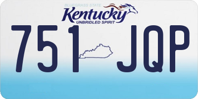 KY license plate 751JQP