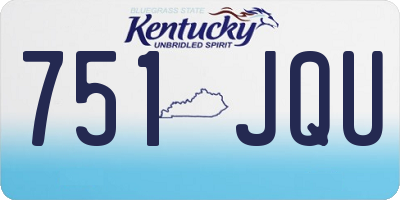 KY license plate 751JQU