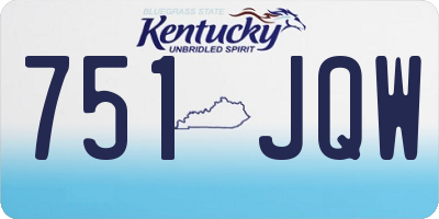 KY license plate 751JQW