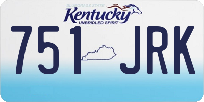 KY license plate 751JRK