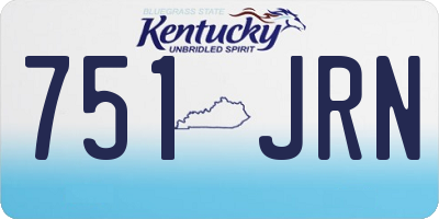 KY license plate 751JRN