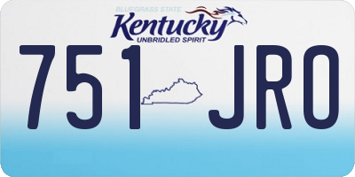 KY license plate 751JRO