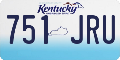 KY license plate 751JRU