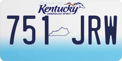 KY license plate 751JRW
