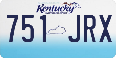 KY license plate 751JRX