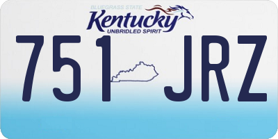KY license plate 751JRZ