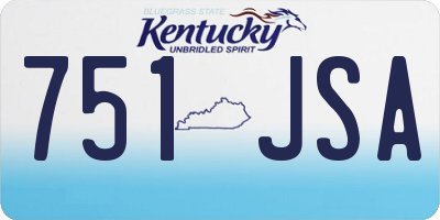 KY license plate 751JSA