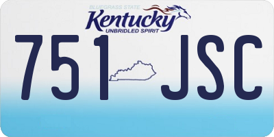 KY license plate 751JSC