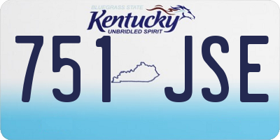 KY license plate 751JSE