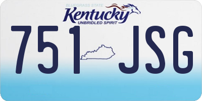 KY license plate 751JSG