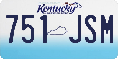 KY license plate 751JSM