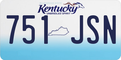 KY license plate 751JSN