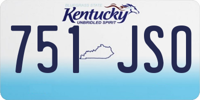 KY license plate 751JSO