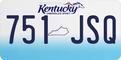 KY license plate 751JSQ