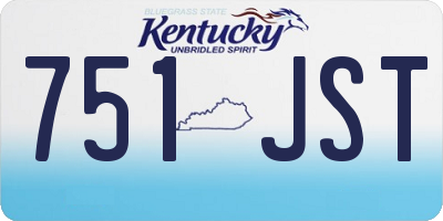 KY license plate 751JST