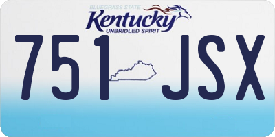 KY license plate 751JSX