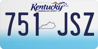 KY license plate 751JSZ