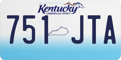 KY license plate 751JTA