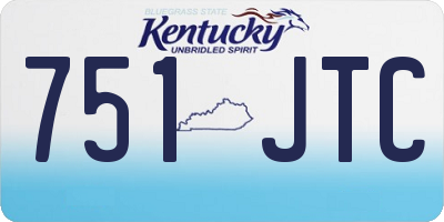 KY license plate 751JTC