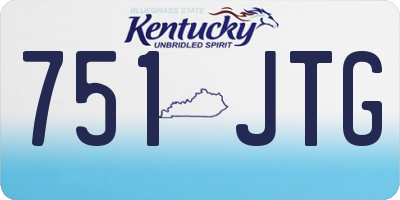 KY license plate 751JTG