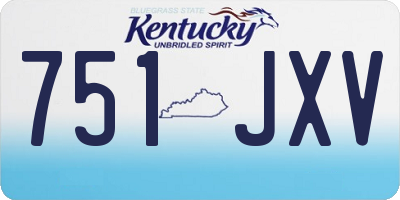 KY license plate 751JXV