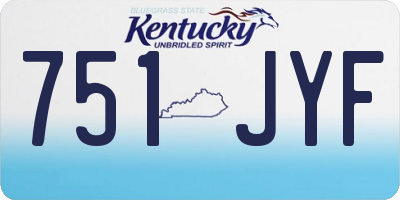 KY license plate 751JYF