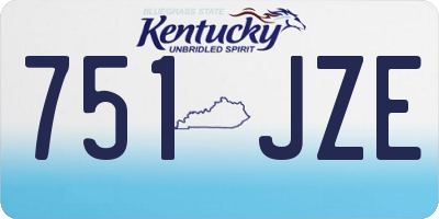 KY license plate 751JZE