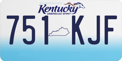 KY license plate 751KJF