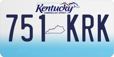 KY license plate 751KRK