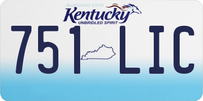 KY license plate 751LIC