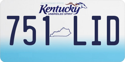 KY license plate 751LID