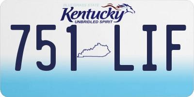 KY license plate 751LIF