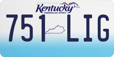 KY license plate 751LIG