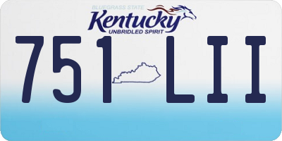 KY license plate 751LII