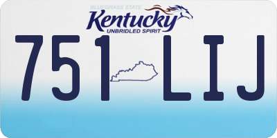 KY license plate 751LIJ