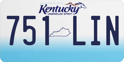 KY license plate 751LIN