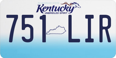 KY license plate 751LIR