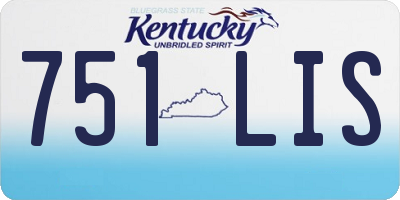 KY license plate 751LIS