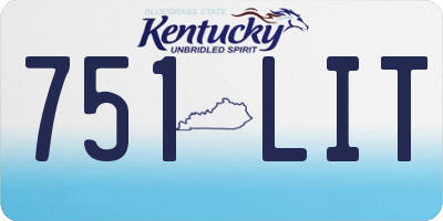 KY license plate 751LIT