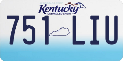 KY license plate 751LIU