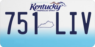 KY license plate 751LIV